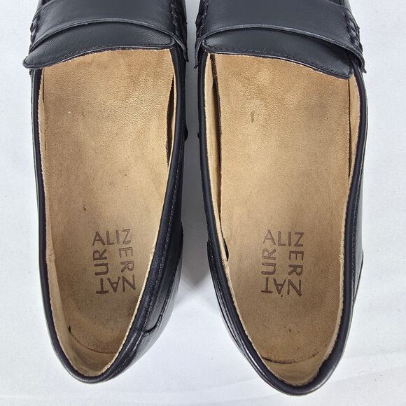 NATURALIZER WOMEN'S BLACK LEATHER MILO COMFORT LOAFERS SIZE 8.5M PENNY STYLE - Picture 9 of 13